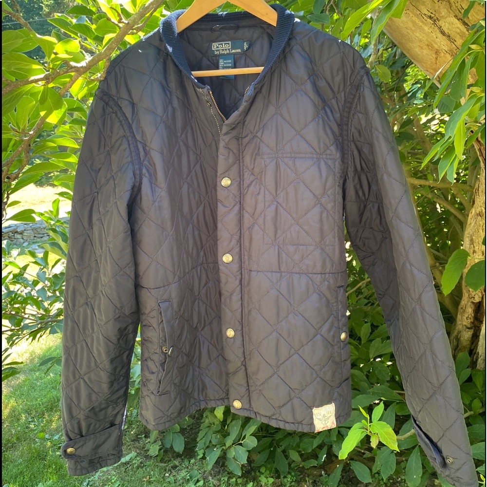 Polo RL Blue Diamond-Stitched Jacket